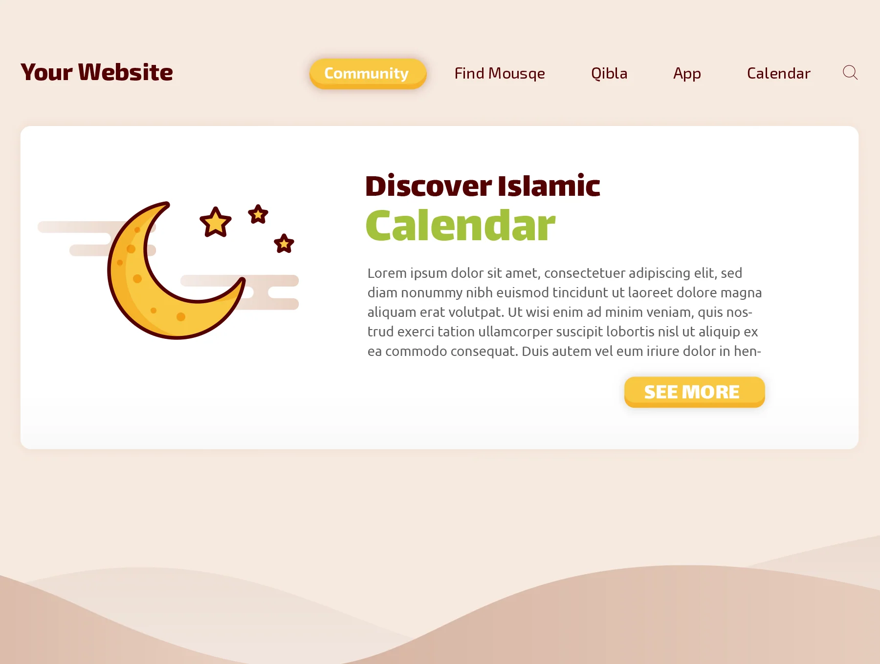 Islamic Landing Page Illustration 5