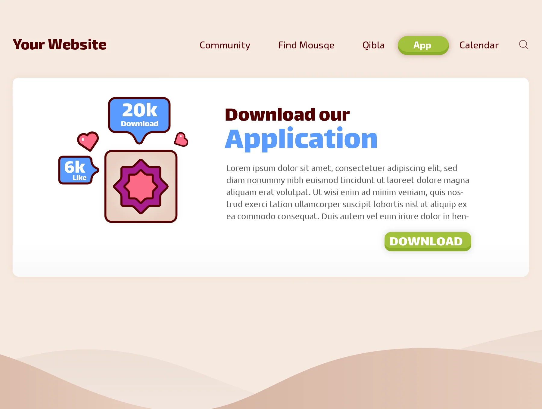 Islamic Landing Page Illustration 6