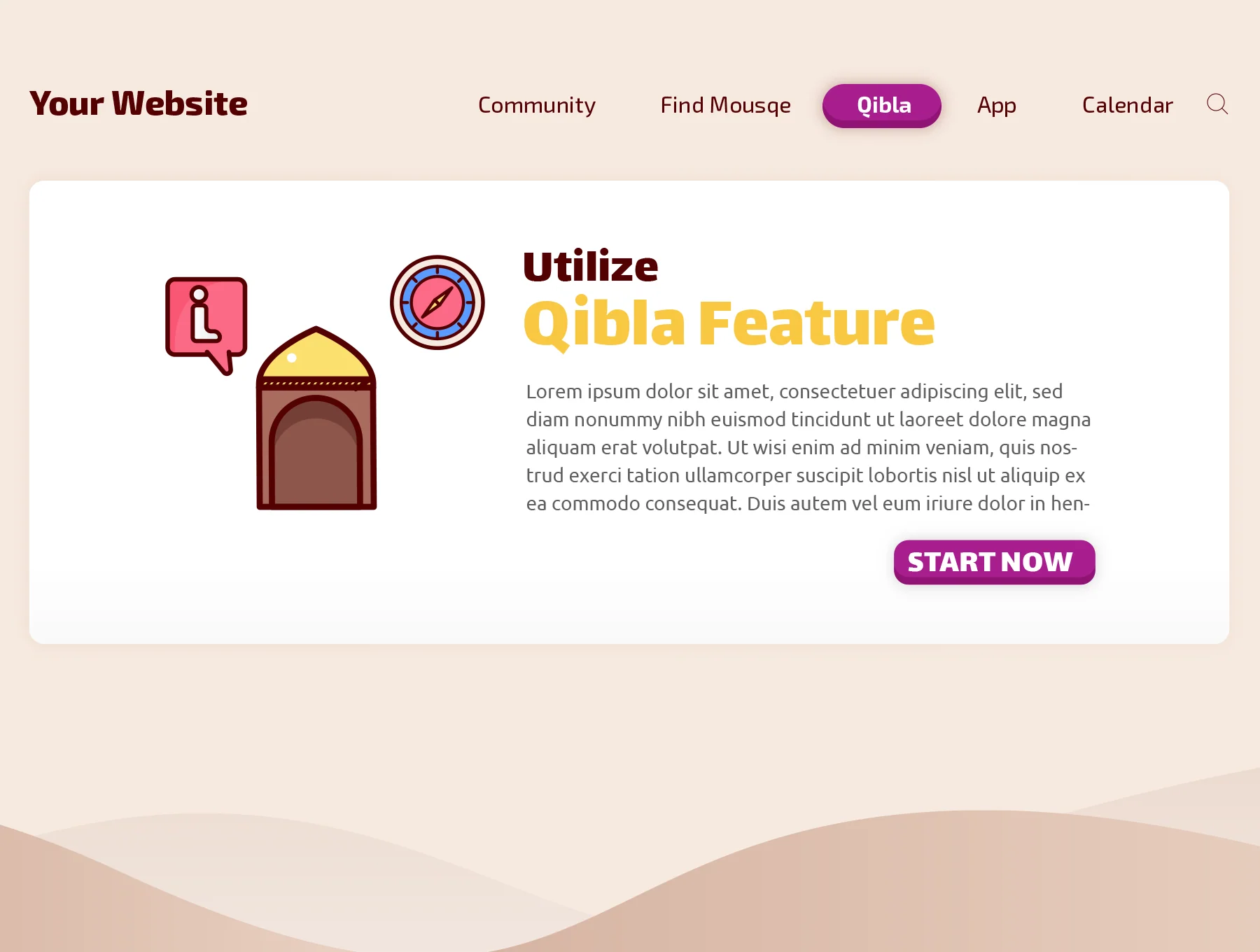 Islamic Landing Page Illustration 7