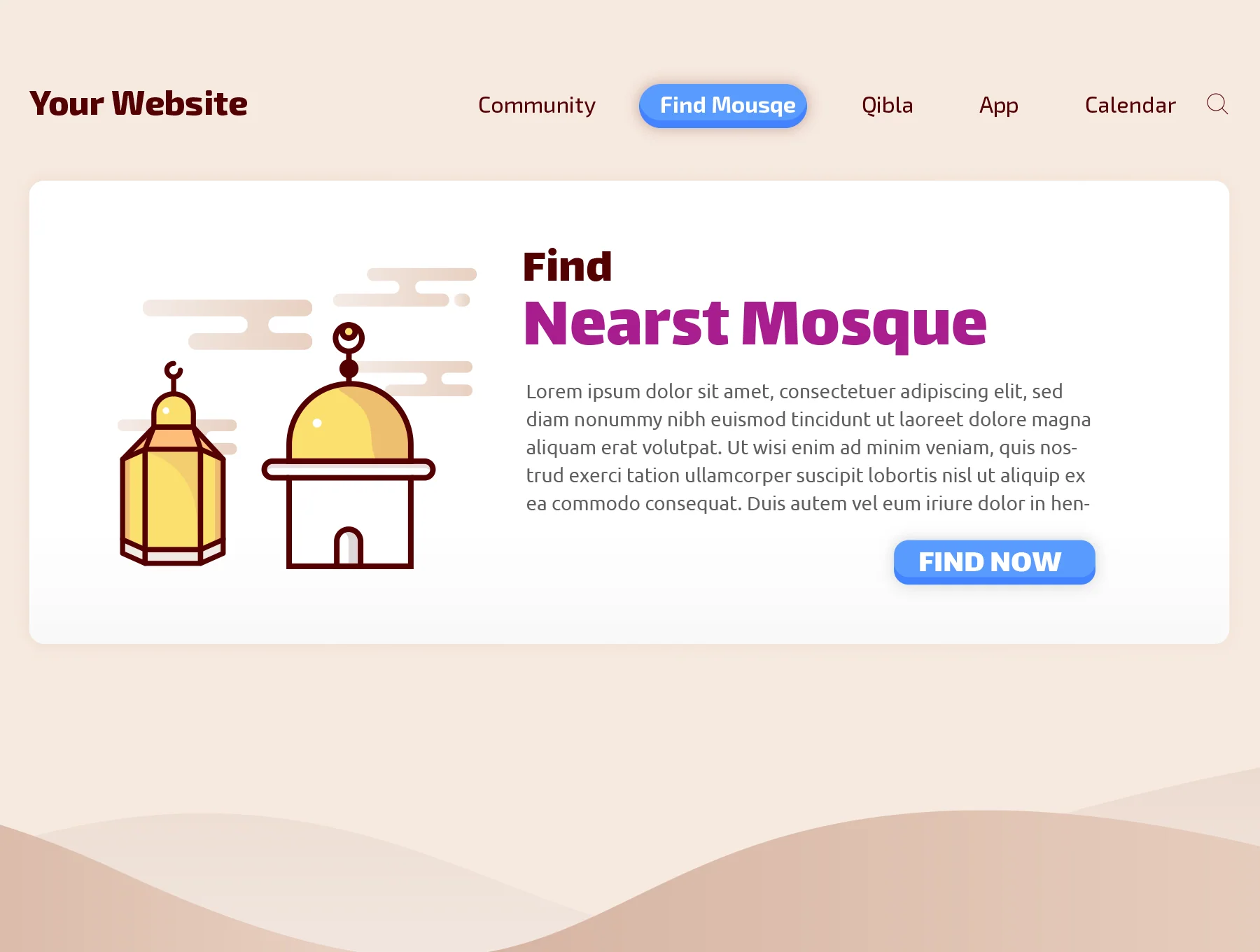 Islamic Landing Page Illustration 8