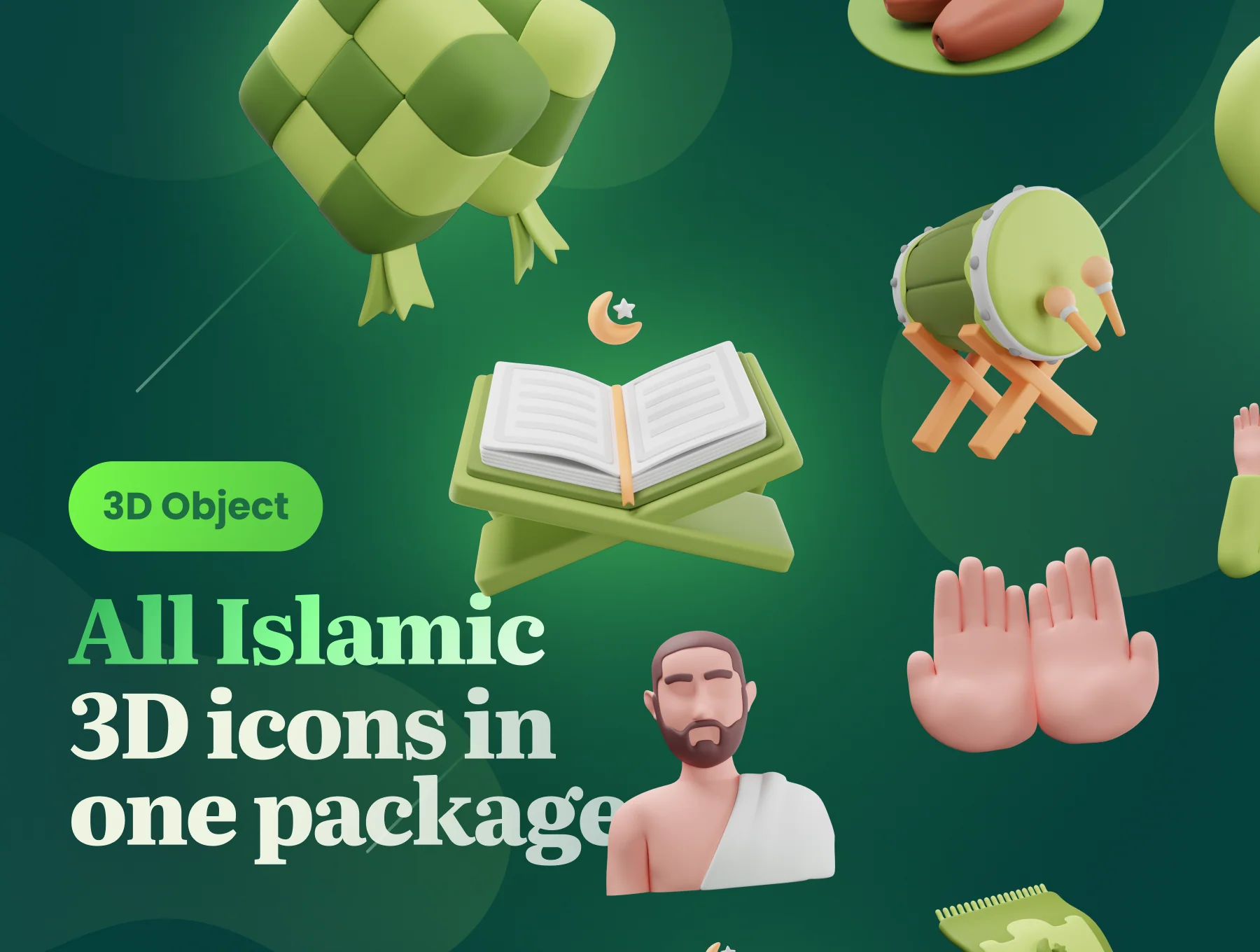 Islamy - Islamic & Ramadan 3D Icon Set 7