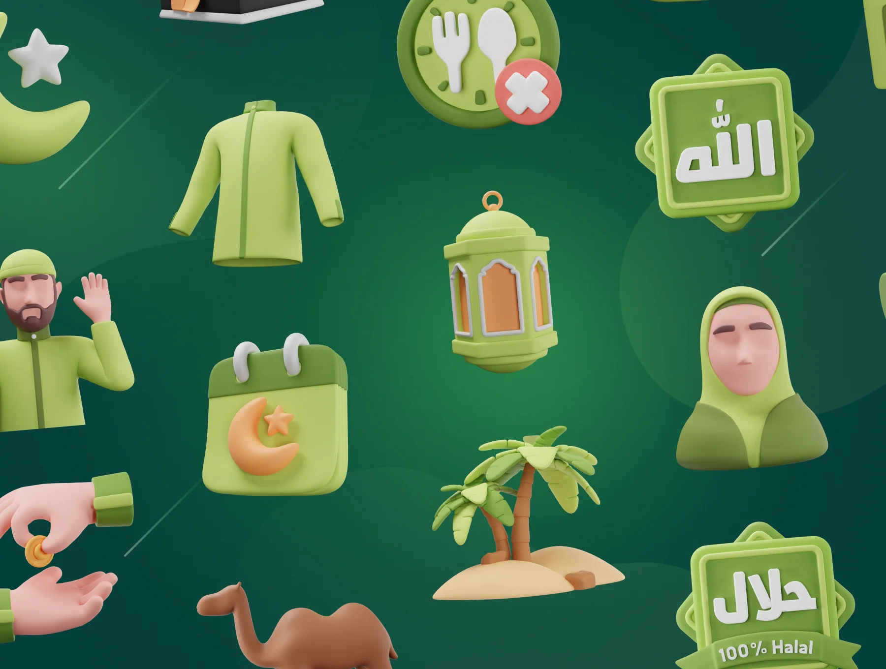 Islamy - Islamic & Ramadan 3D Icon Set 8