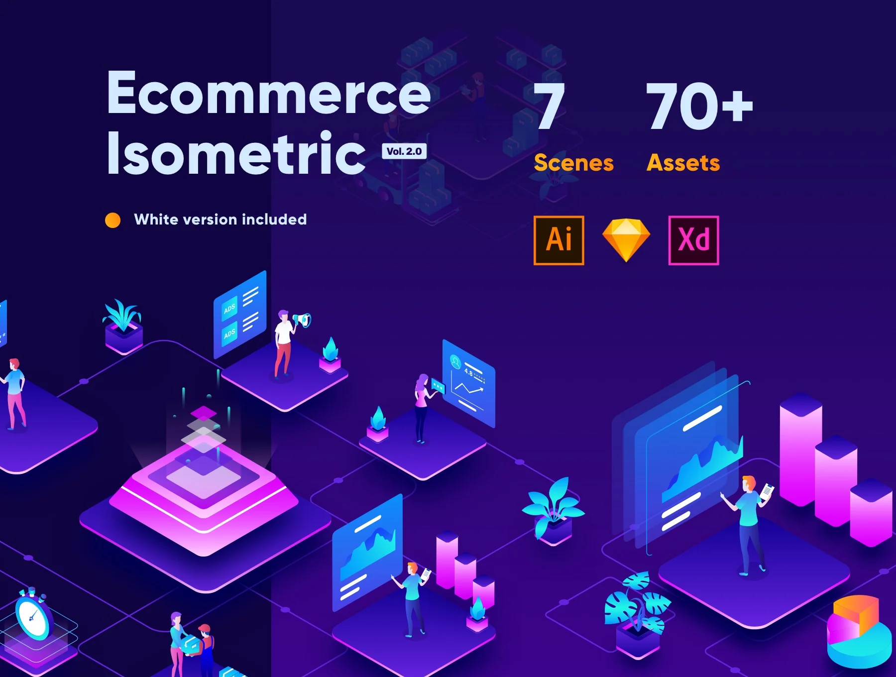 Isometric Ecommerce and Online Shopping