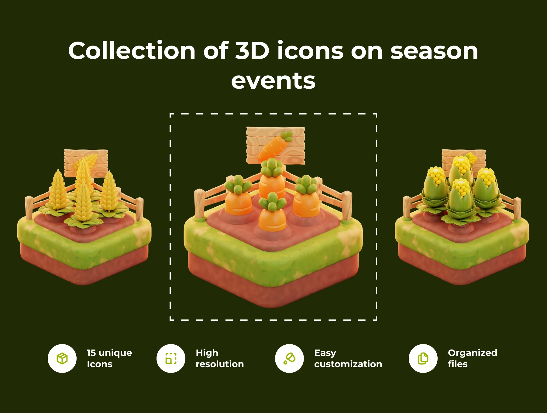 Isometric Farm 3D Illustration Pack 2