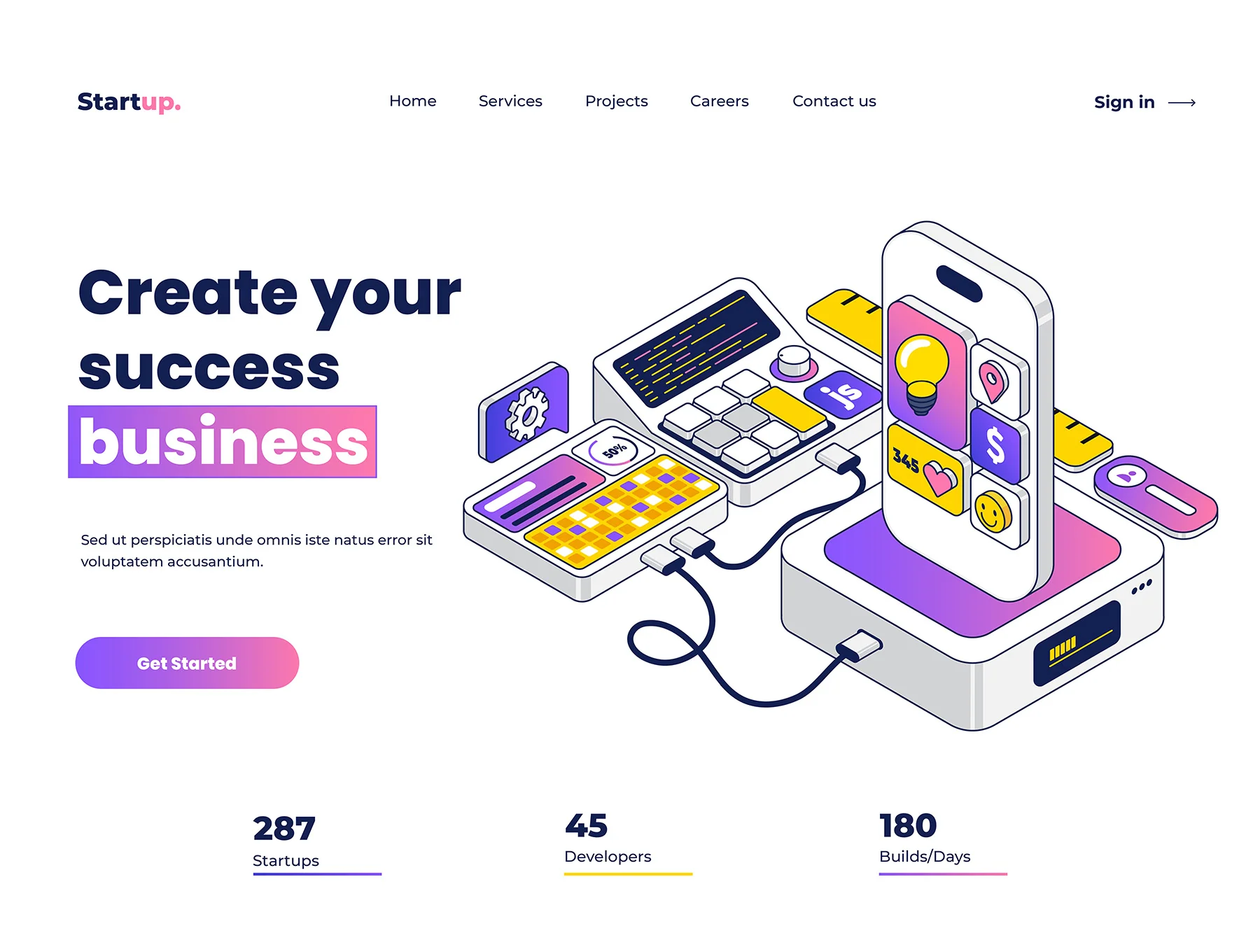 Business Isometric Illustration set 6