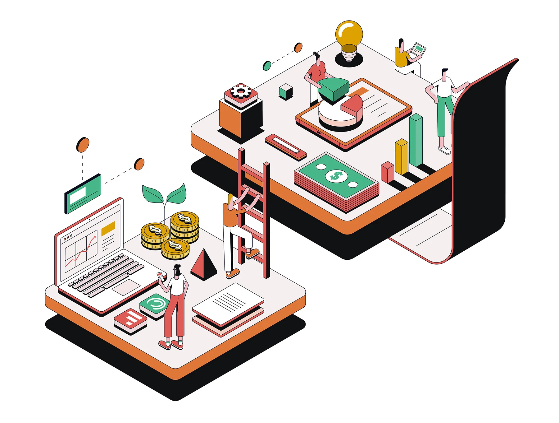 Isometric Illustrations on various topics 2