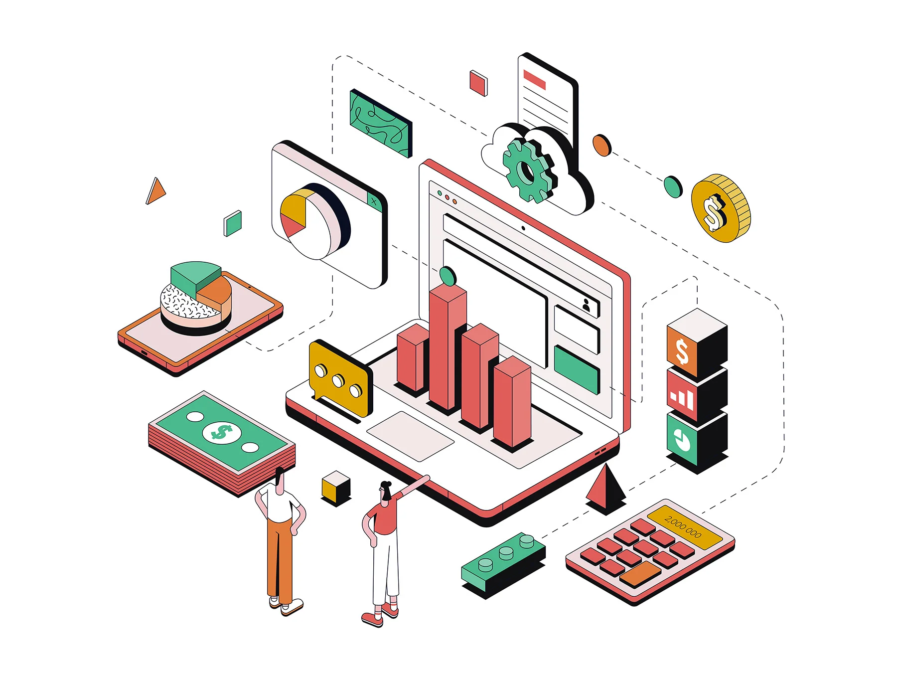 Isometric Illustrations on various topics 3
