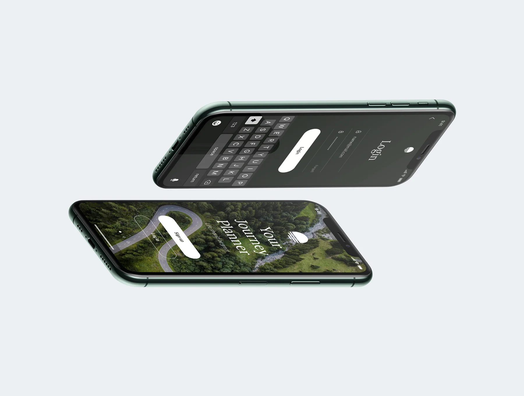 Isometric iPhone 11 pro scene mockup 5