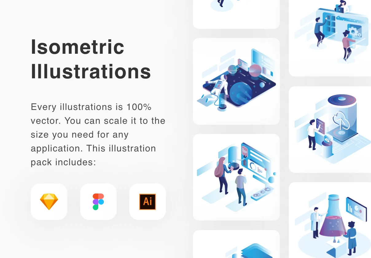Isometric Tech Illustrations