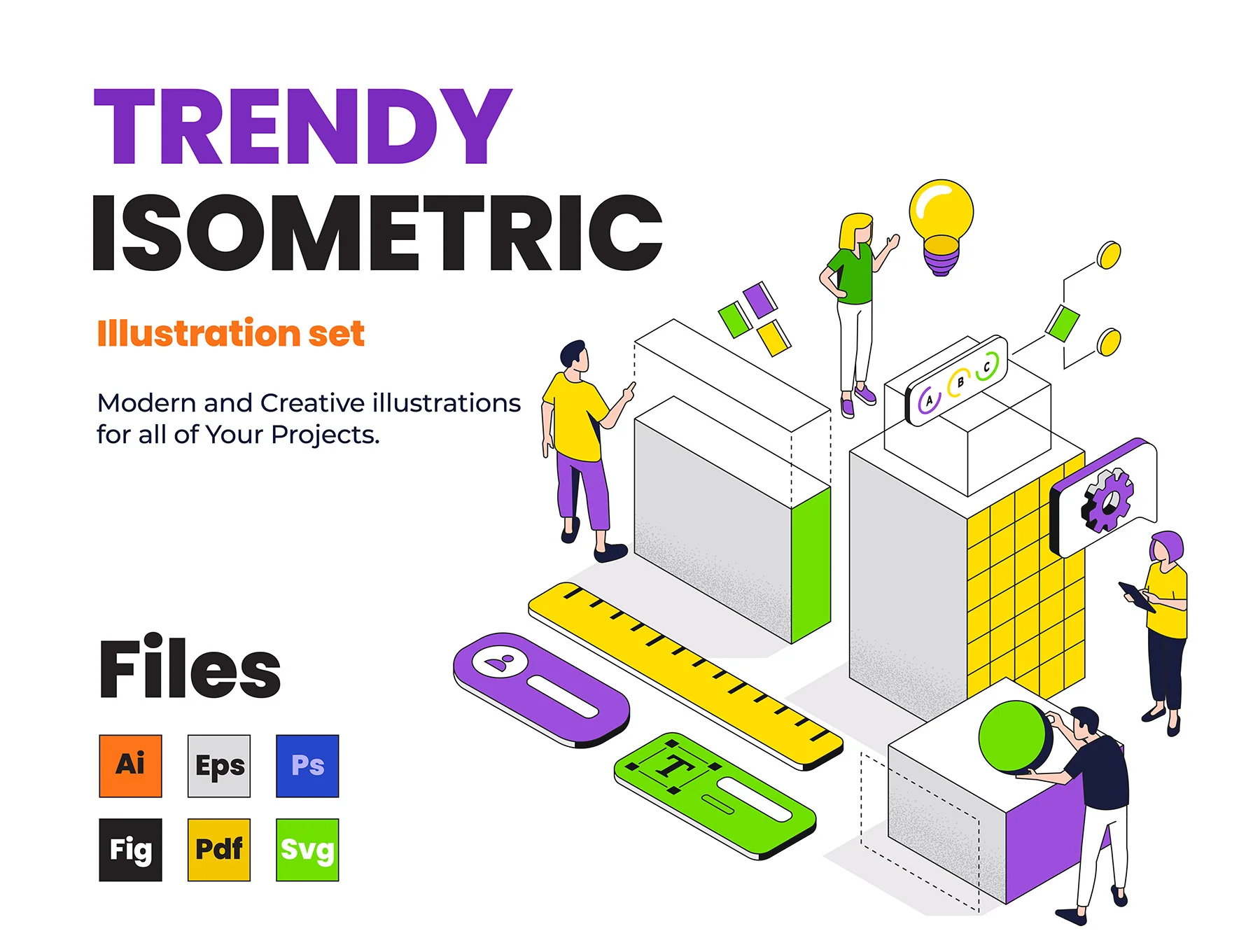 Isometric Ui Illustration kit