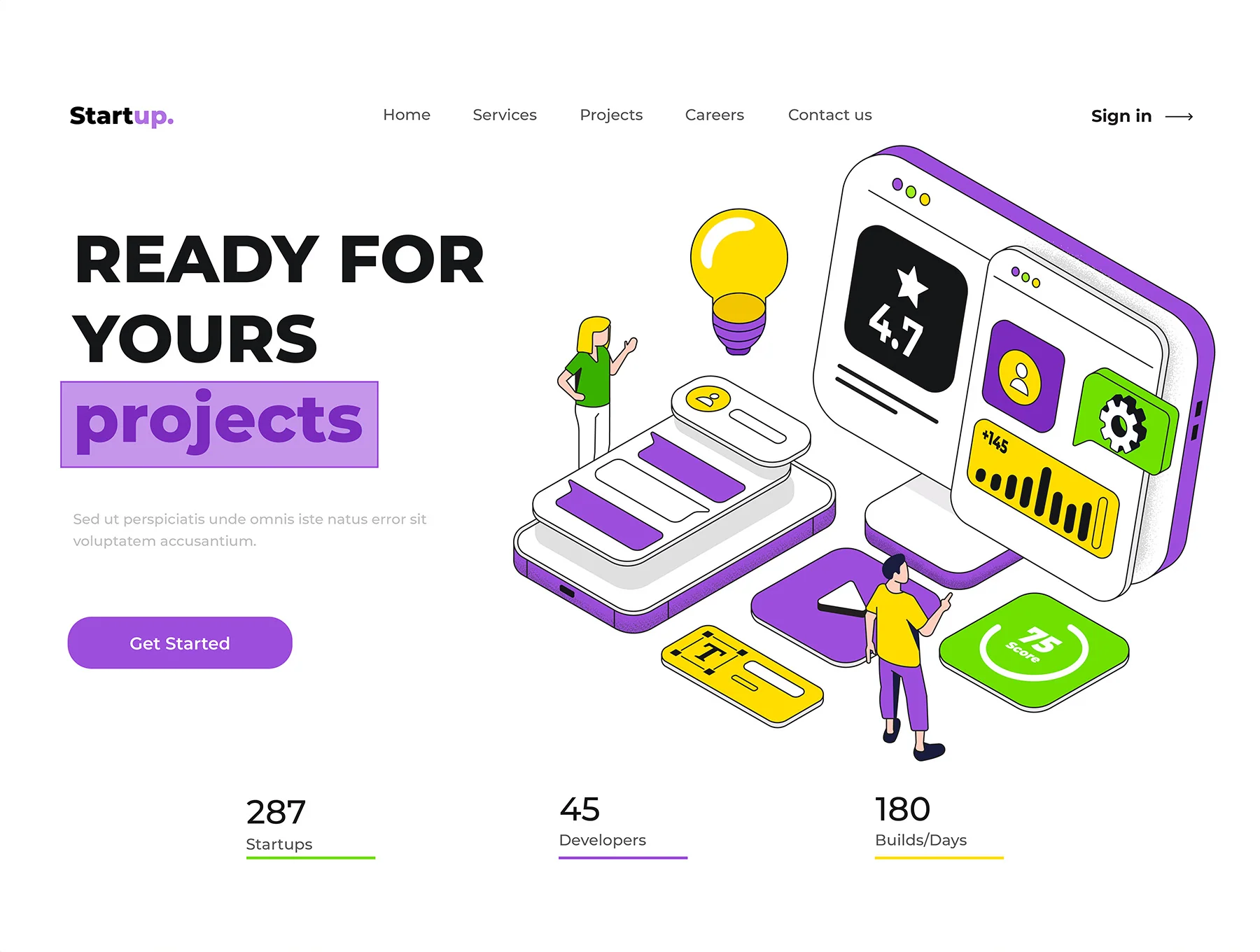 Isometric Ui Illustration kit 6