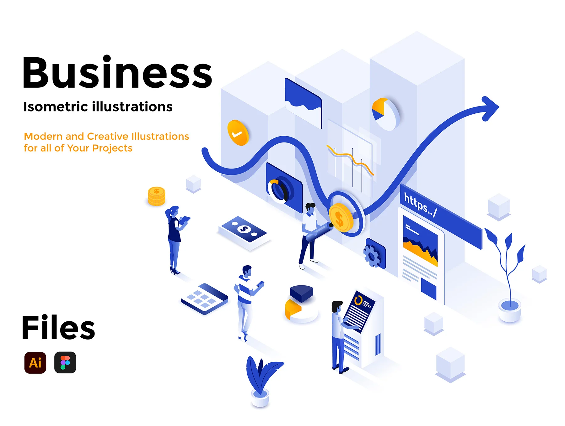 Isometric Ui illustrations