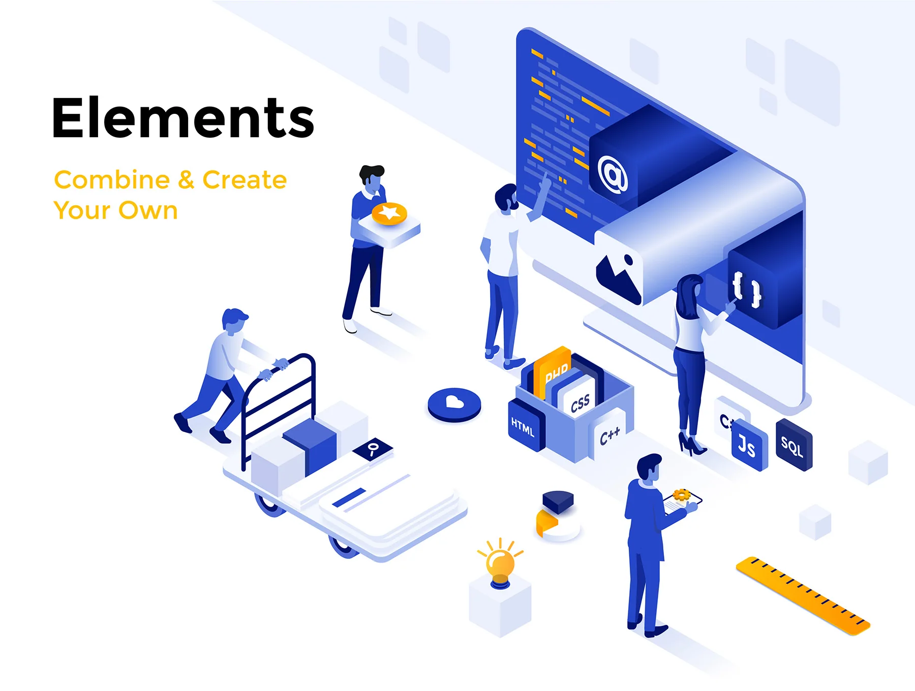 Isometric Ui illustrations 2