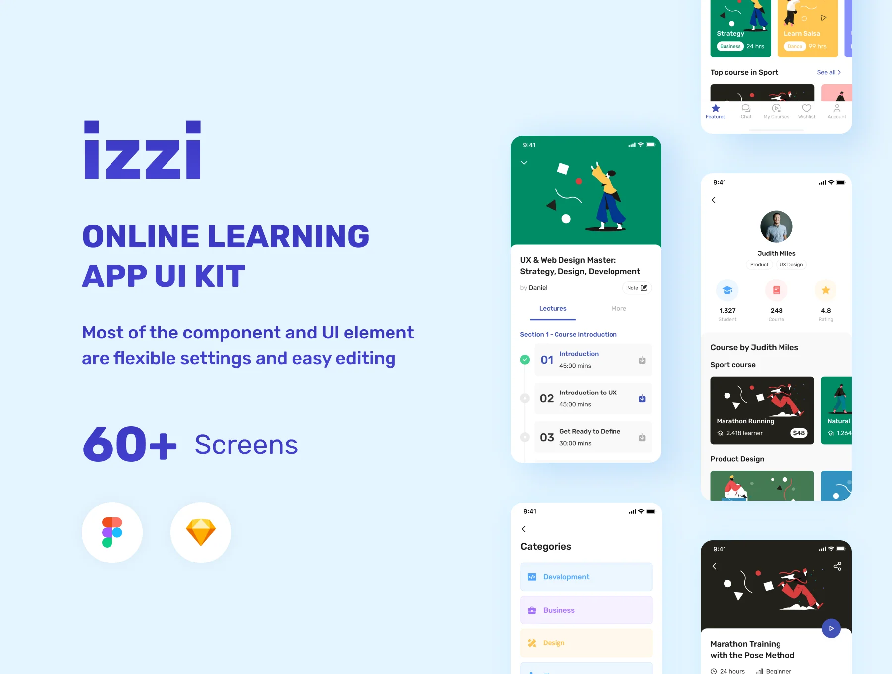 izzi - Online Learning App UI Kit