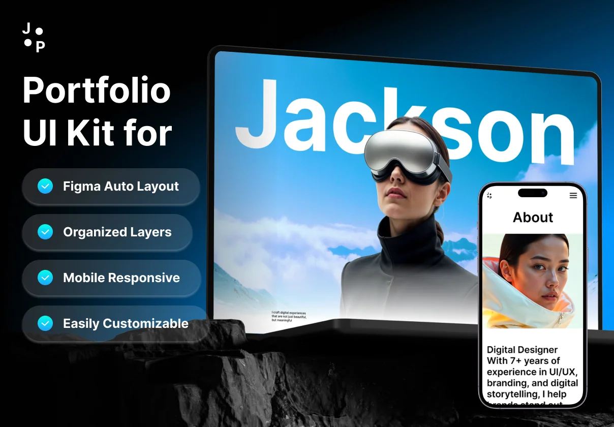 Jackson — Modern Portfolio UI Kit for Designers & Creators