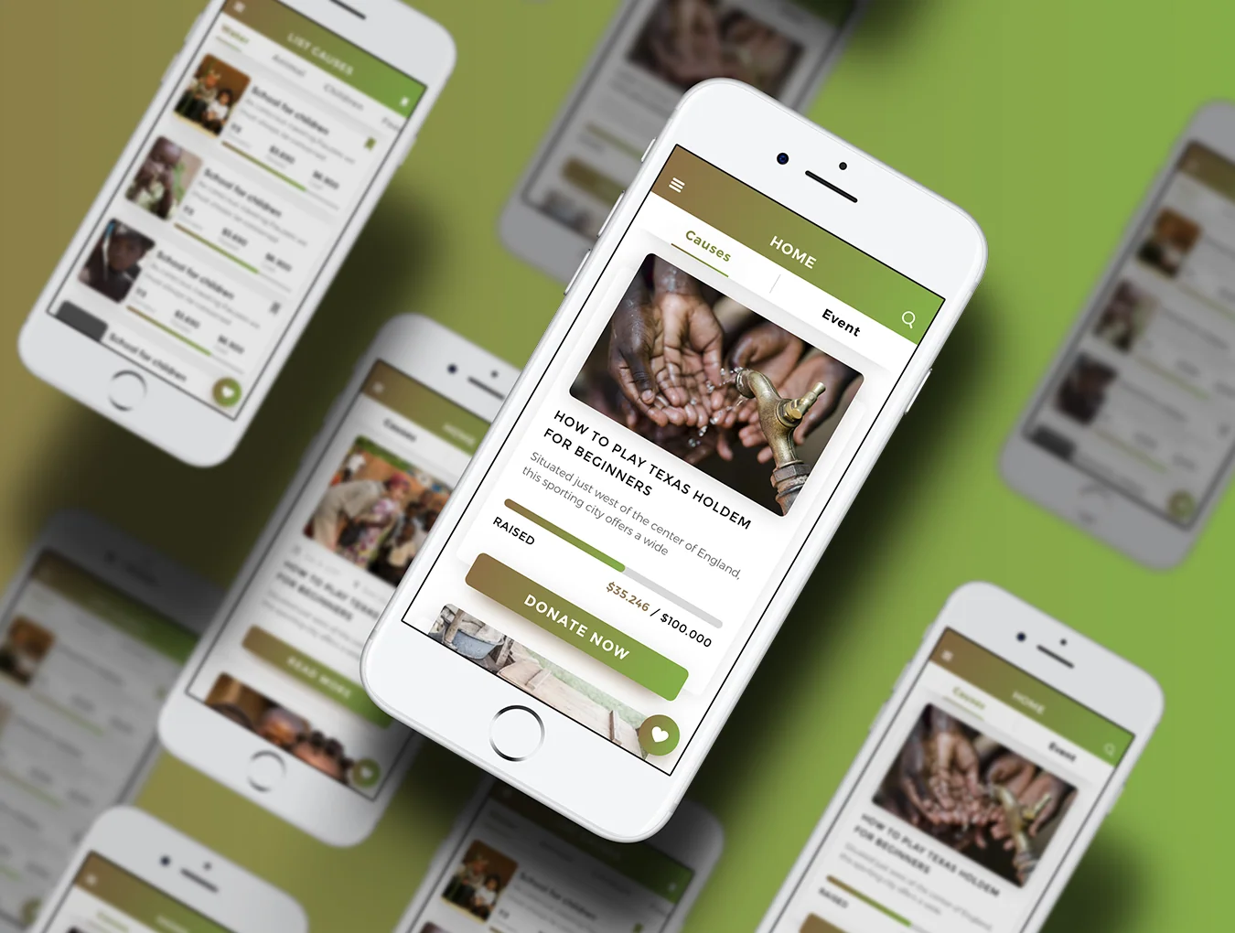 Janna Charity Mobile UI Kit 2