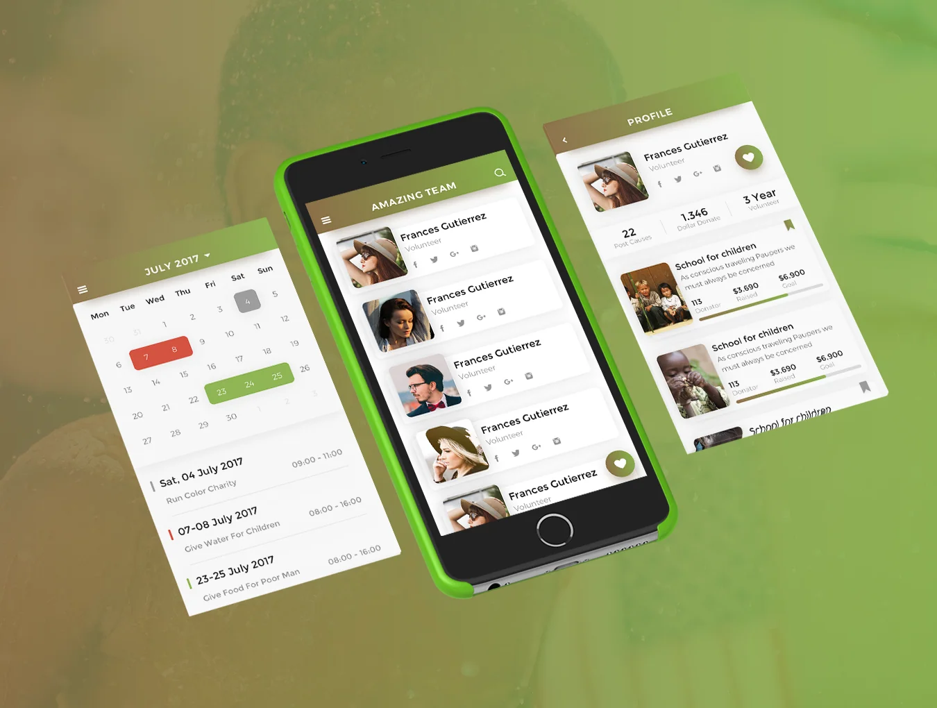 Janna Charity Mobile UI Kit 4