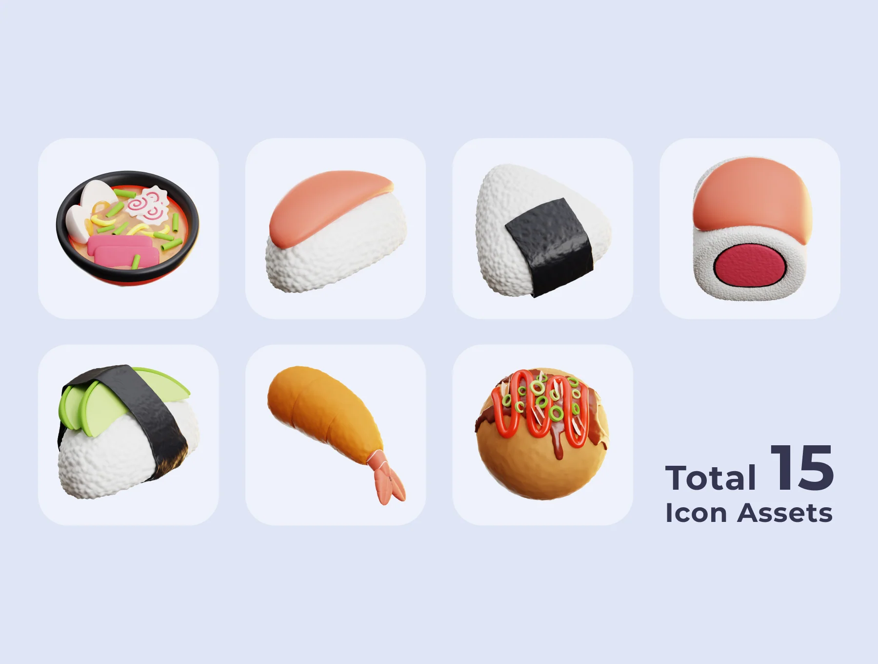 Japanese Food 3D 3D Illustration Pack 6