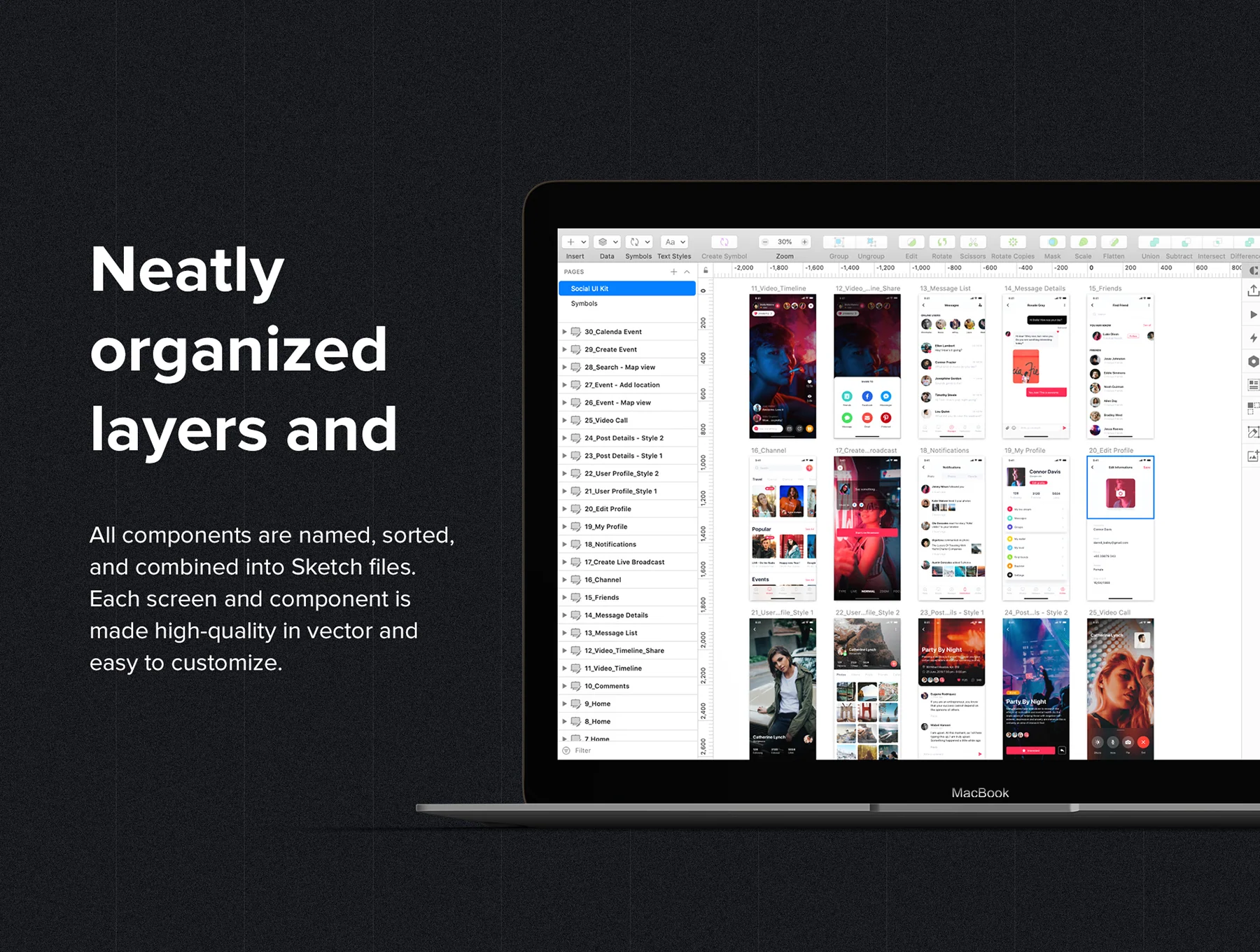 Jazam - Social mobile app UI Kit 4
