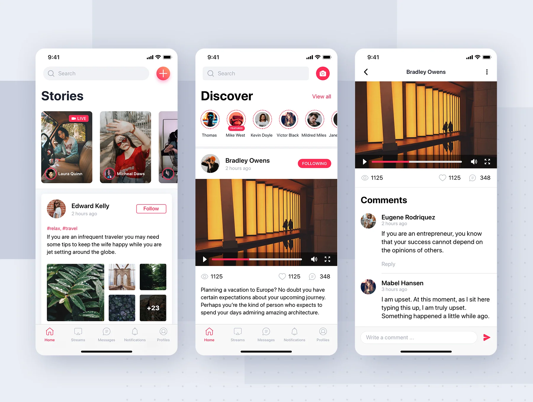 Jazam - Social mobile app UI Kit 6