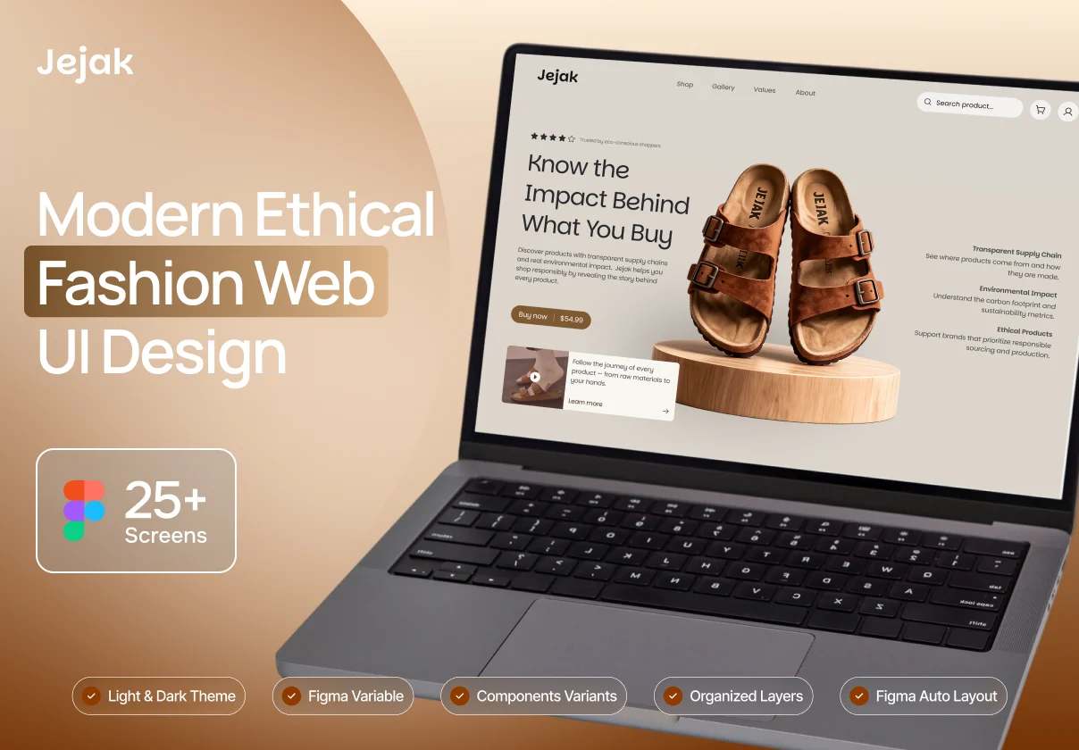 Jejak - Sustainable Fashion eCommerce UI Kit