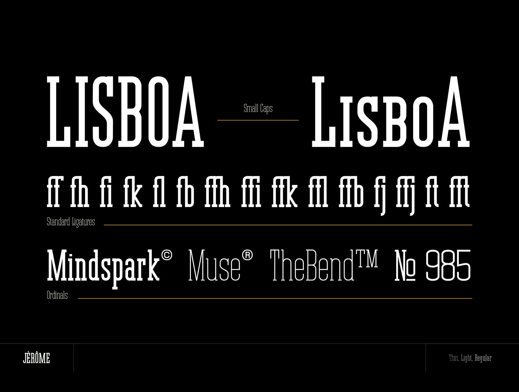Jerome - Condensed Slab Serif 4