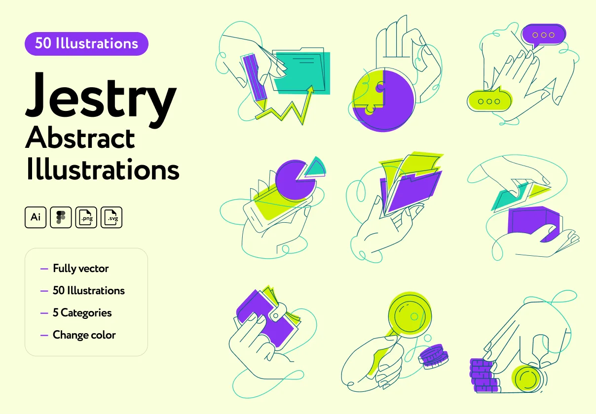 Jestry Abstract Hands Illustration
