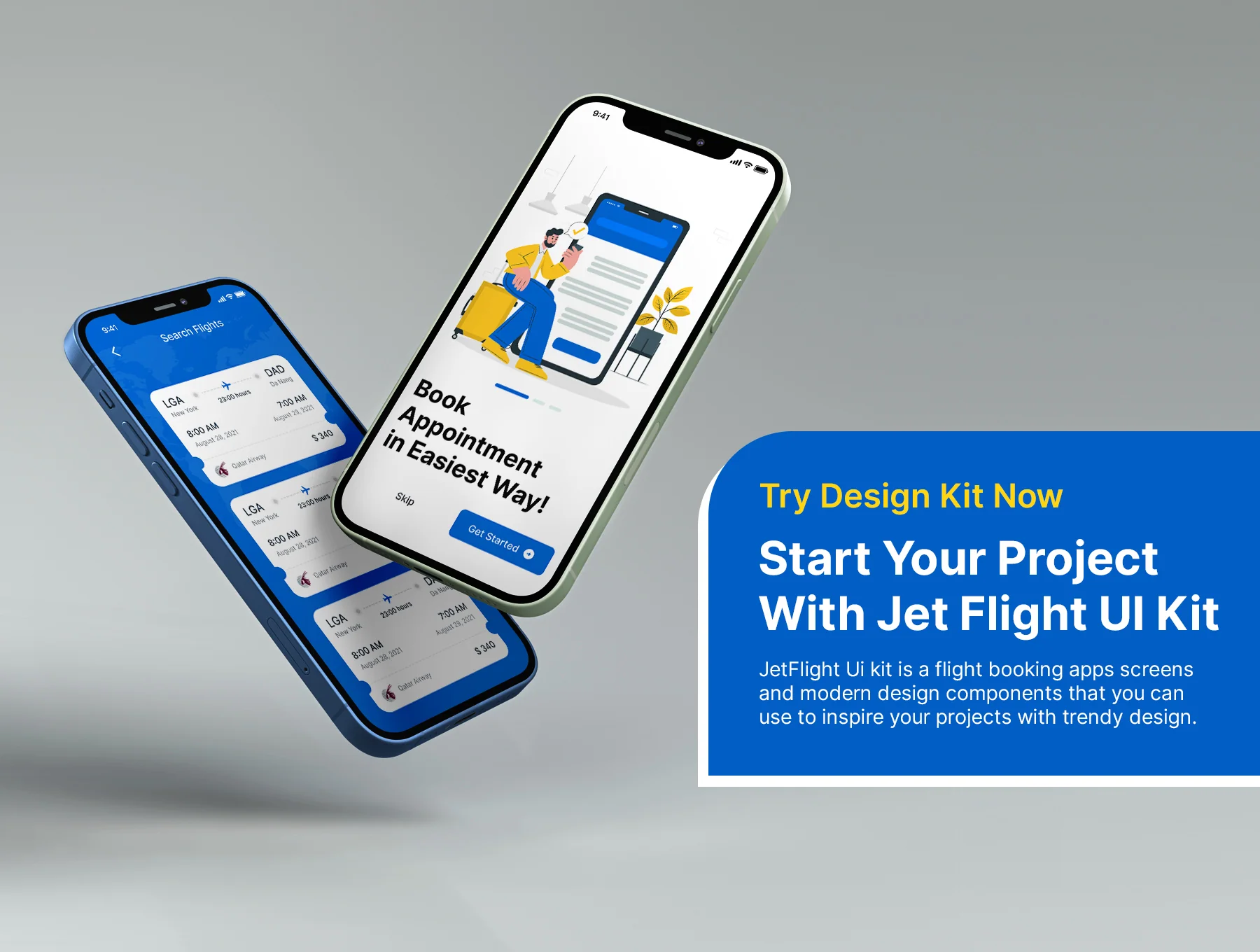 Jet Flight Booking App UI Kit 4