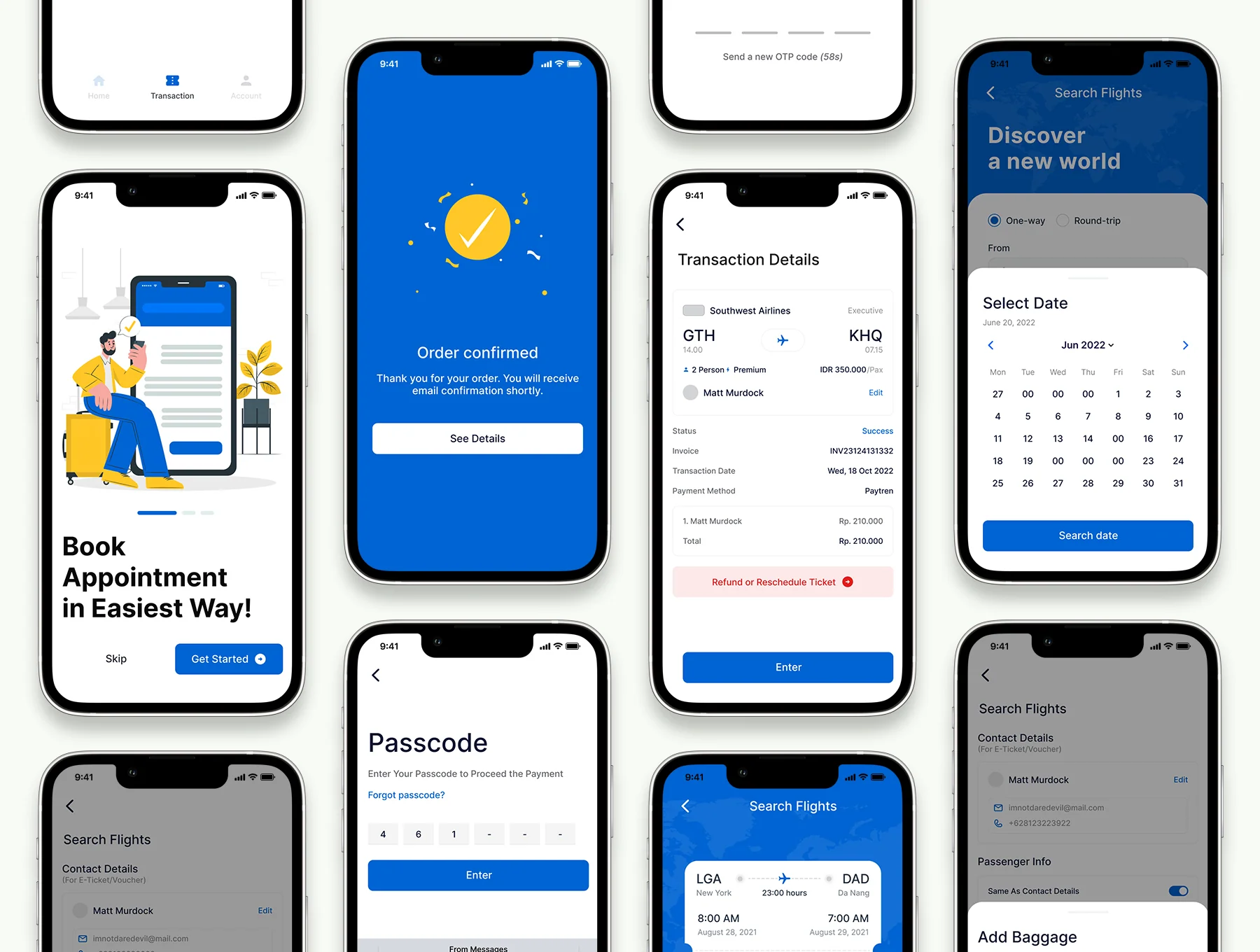 Jet Flight Booking App UI Kit 8
