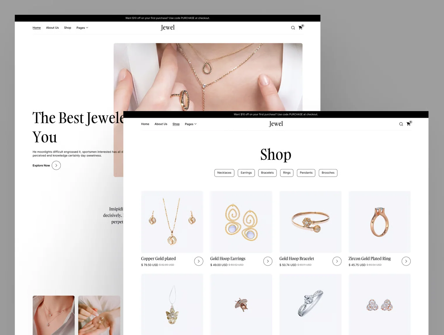 Jewel – Jewelry E-commerce Website Design 5