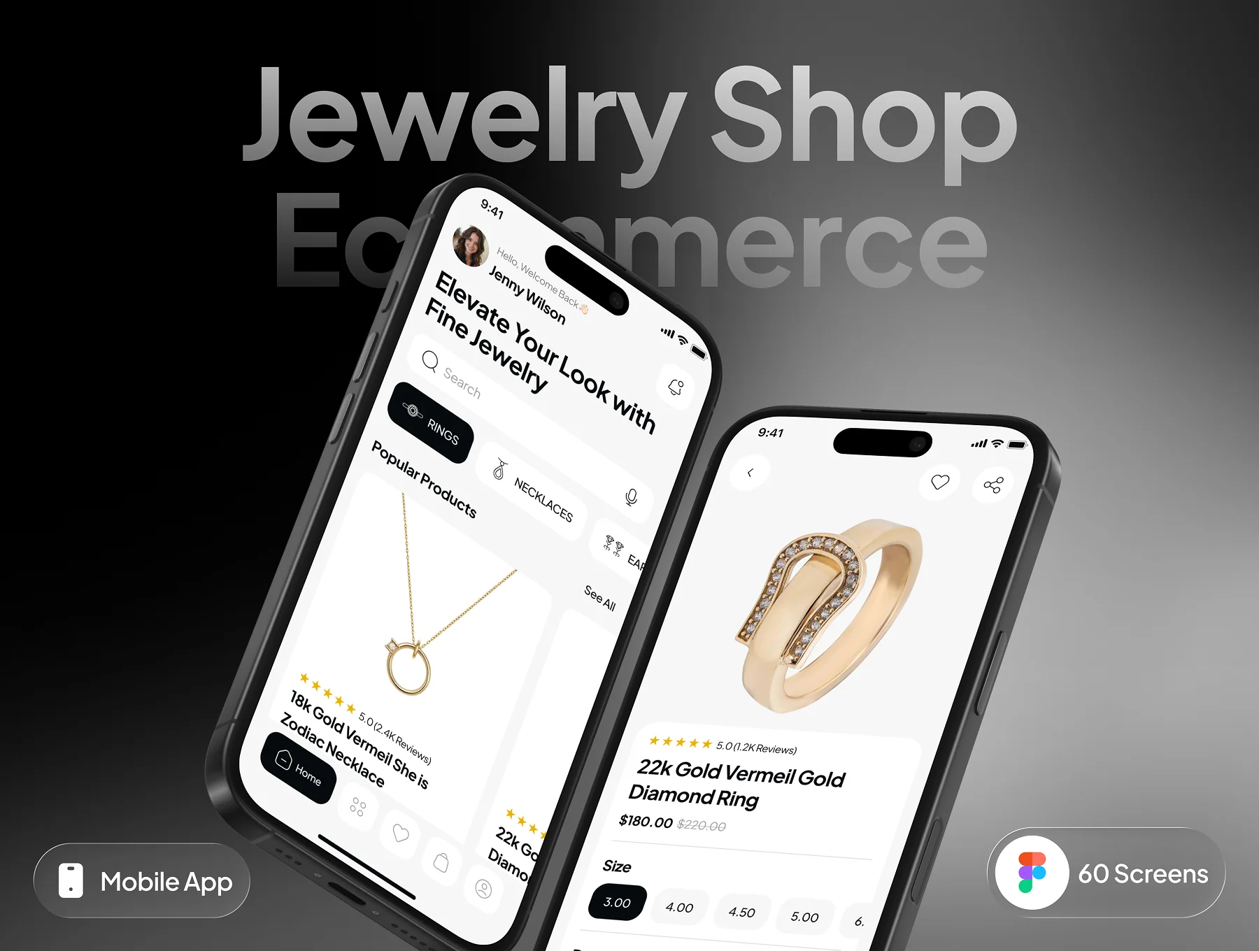 Jewelique - Jewelry Shop Ecommerce App UI Kit