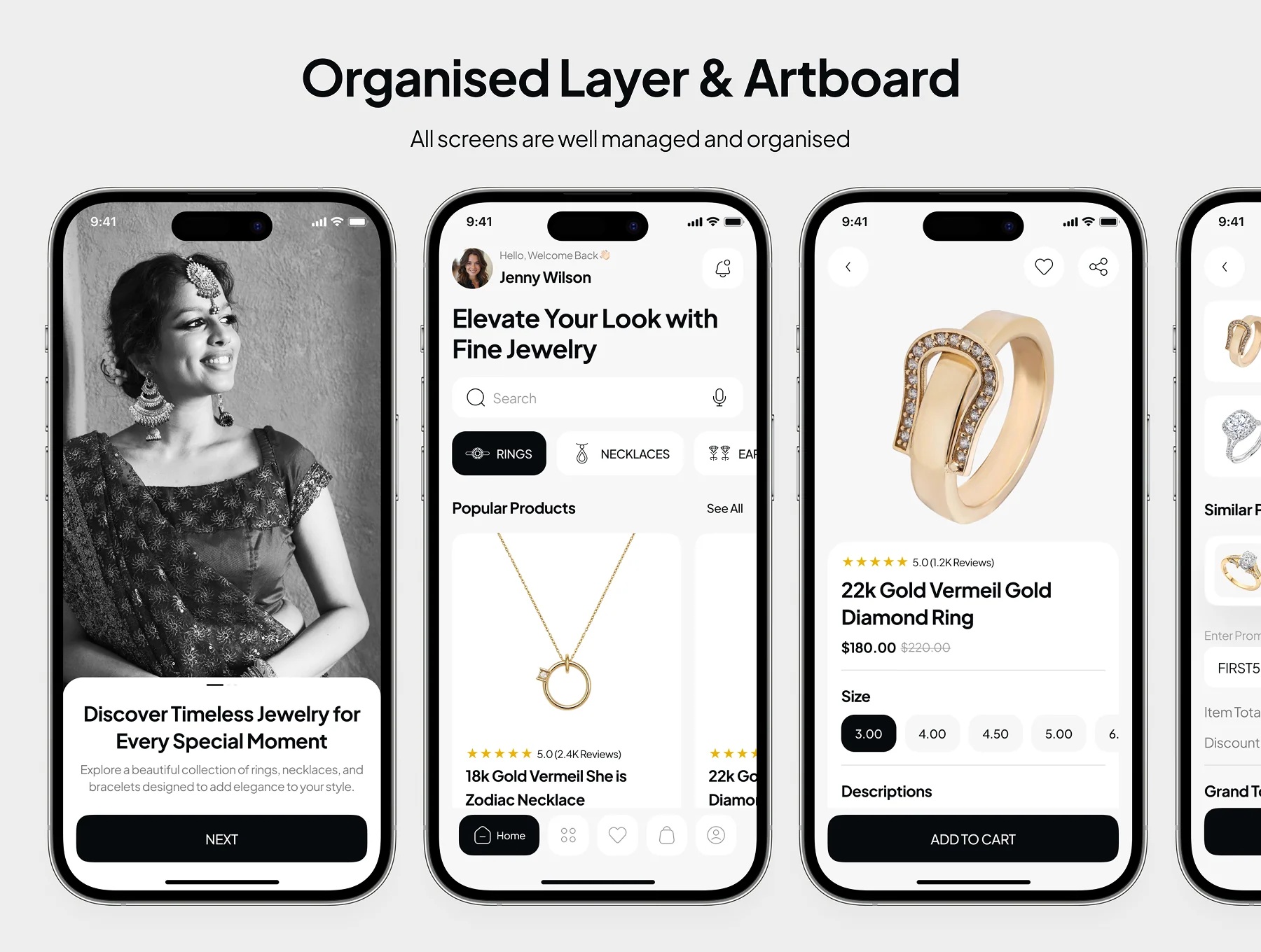 Jewelique - Jewelry Shop Ecommerce App UI Kit 3