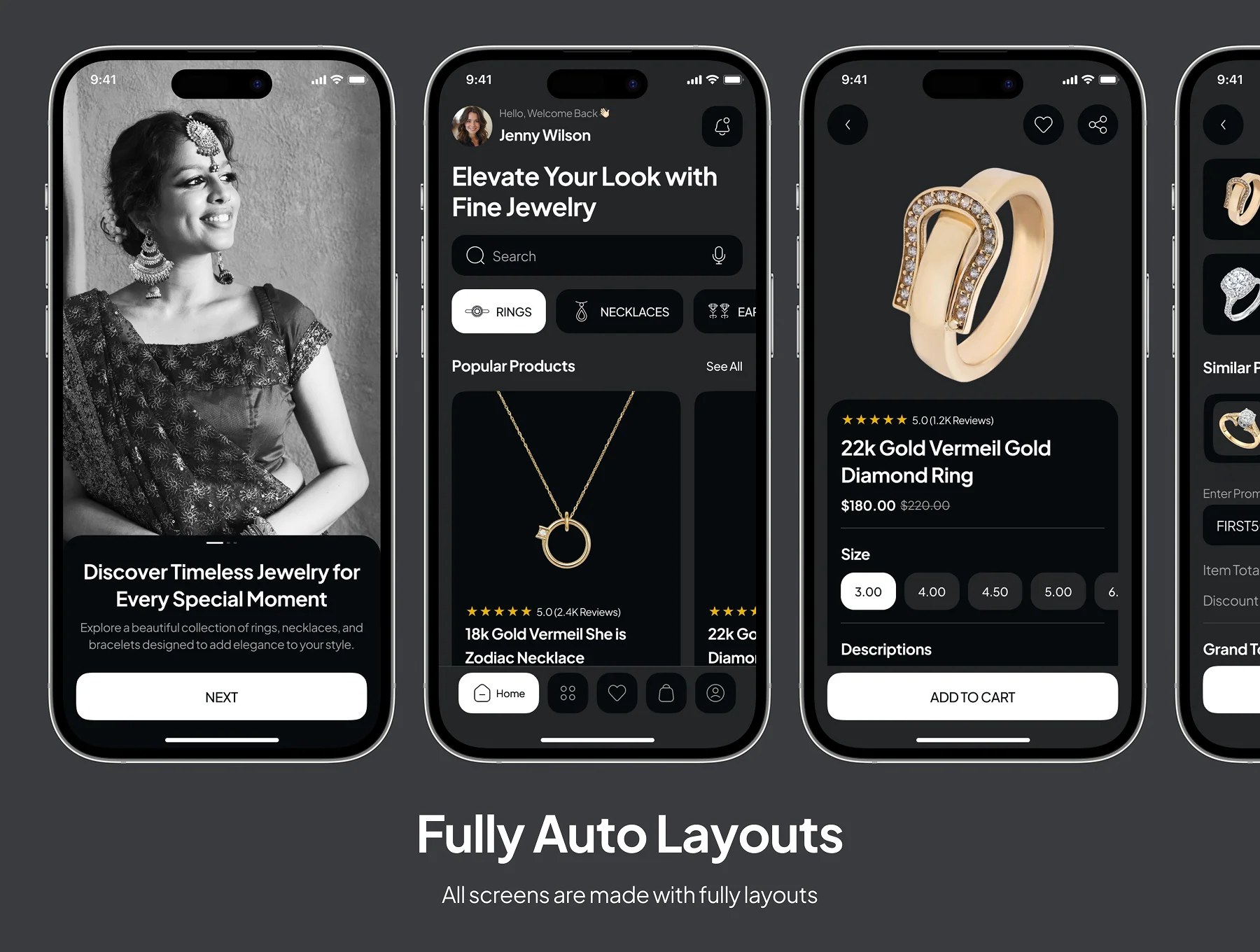 Jewelique - Jewelry Shop Ecommerce App UI Kit 4