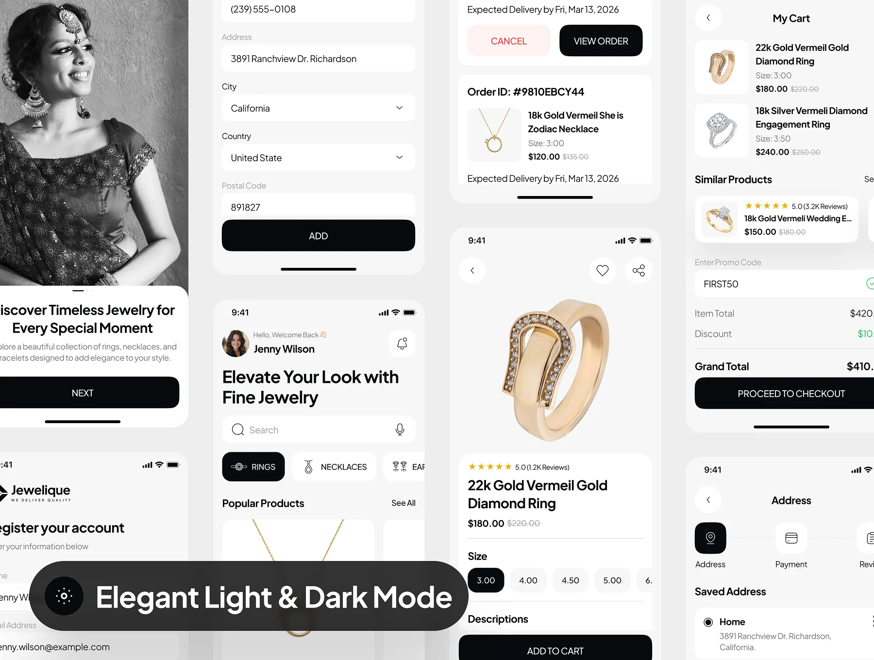 Jewelique - Jewelry Shop Ecommerce App UI Kit 7