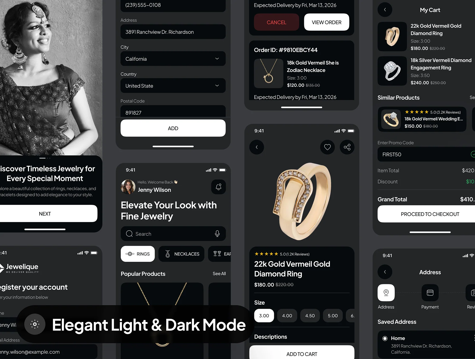 Jewelique - Jewelry Shop Ecommerce App UI Kit 8