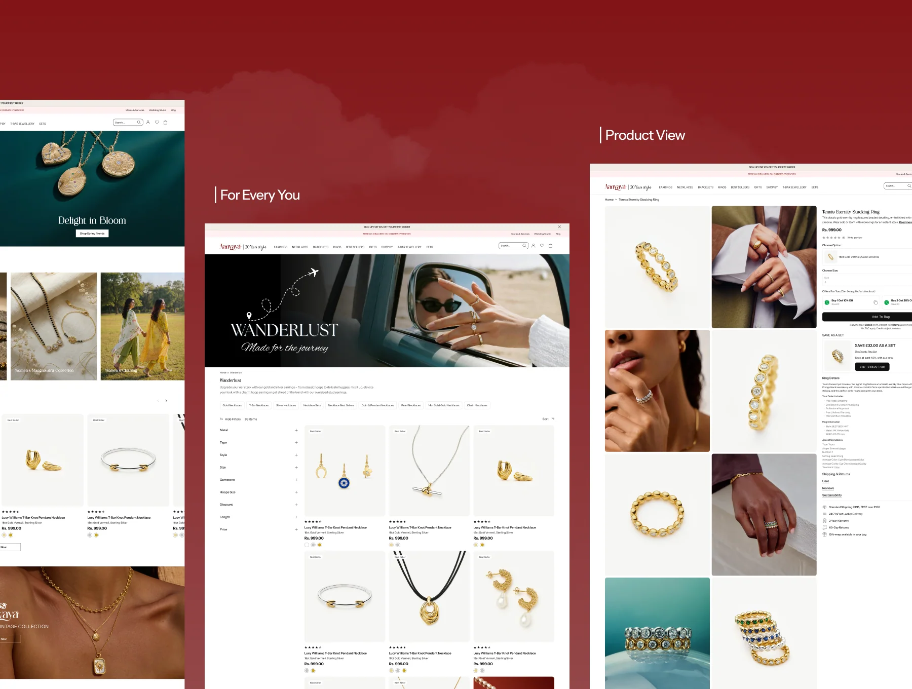 Jewellery E-Commerce Website UI Kit for Figma - Aanvaya 4