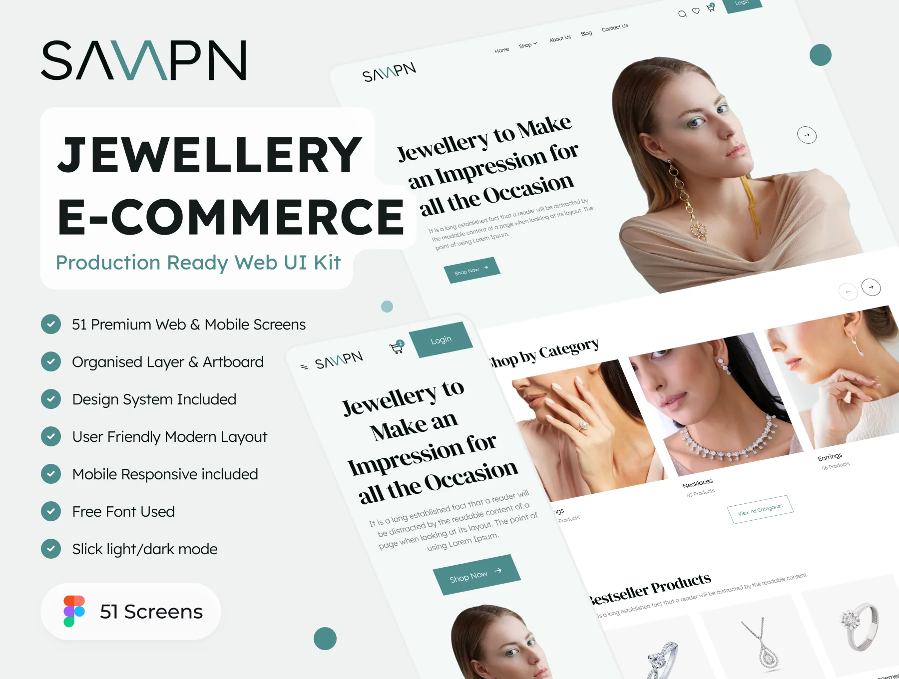 Jewellery E-Commerce Website UI Kit