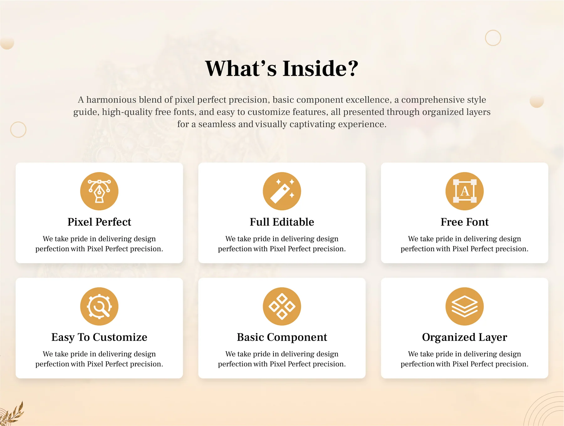 Jewellery Golden Spark UI Kit 4