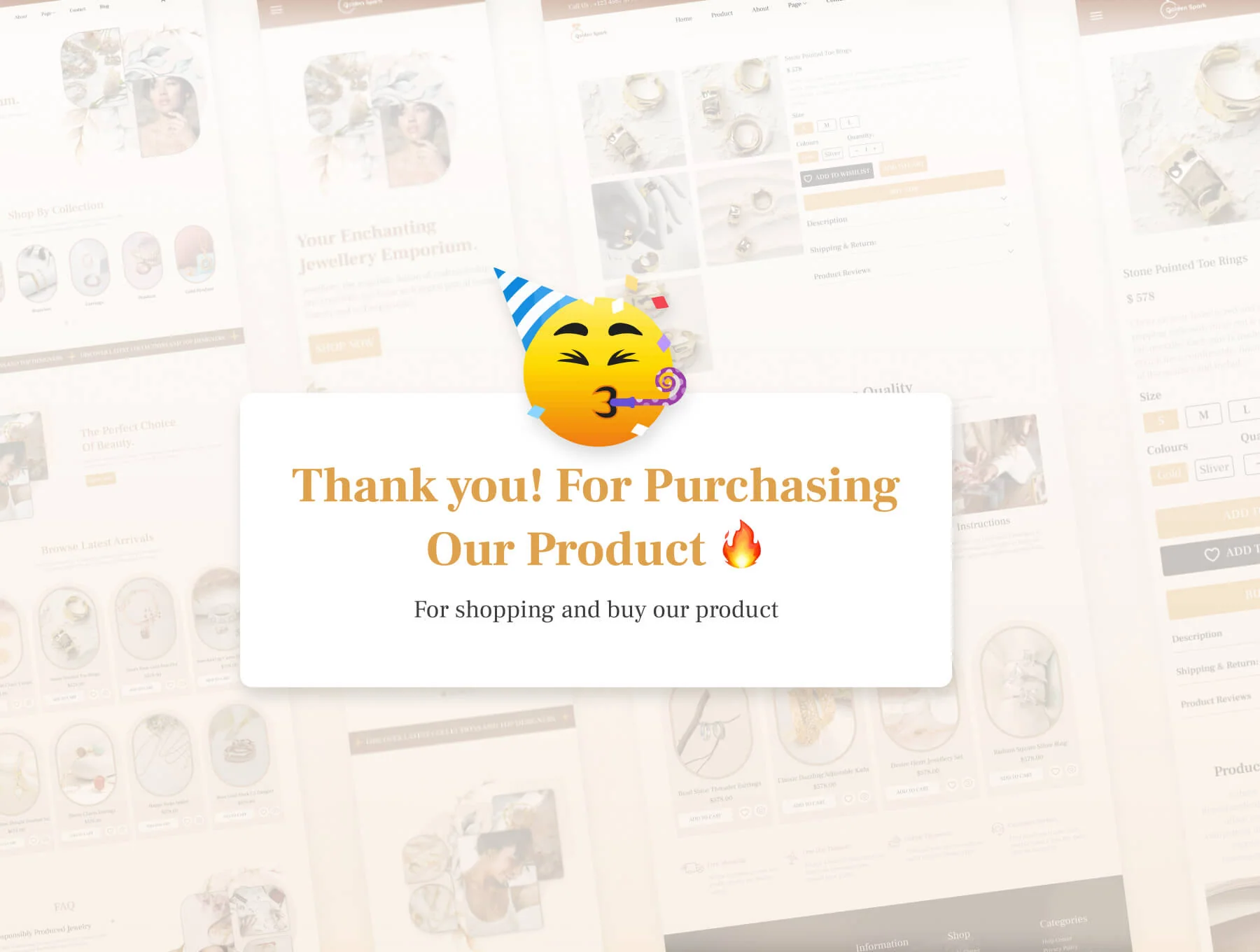 Jewellery Golden Spark UI Kit 7