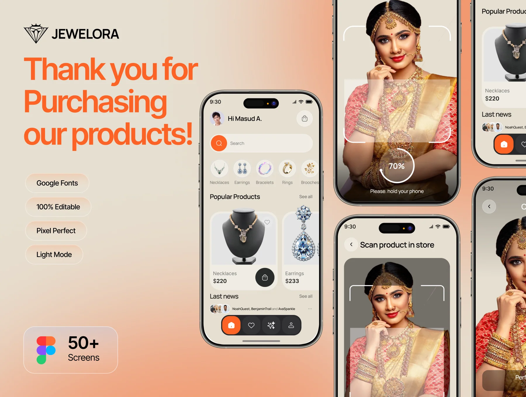 Jewelora - Online Jwelry E-commerce Store App UI Kit 6
