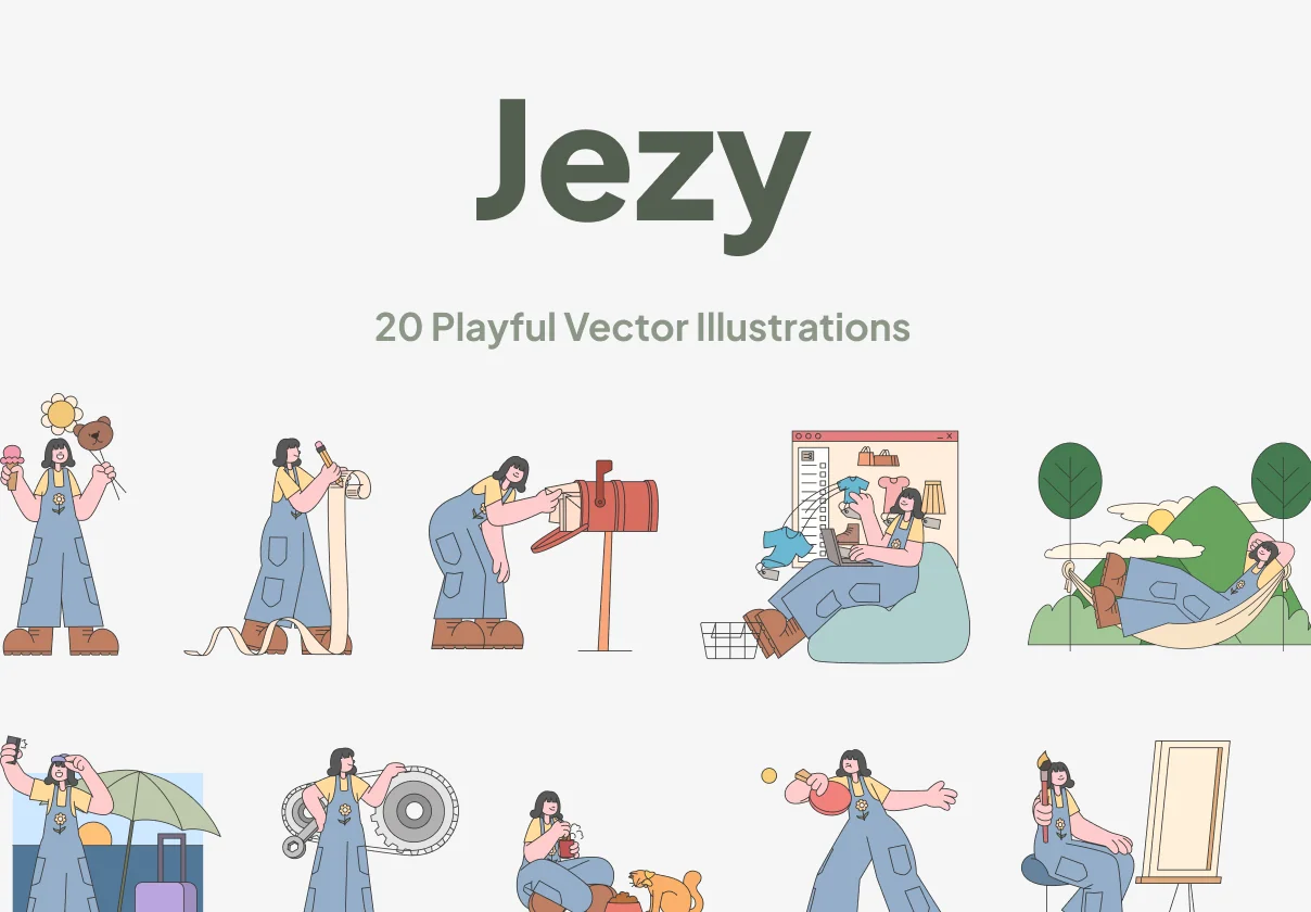 Jezy Playful Vector Illustrations