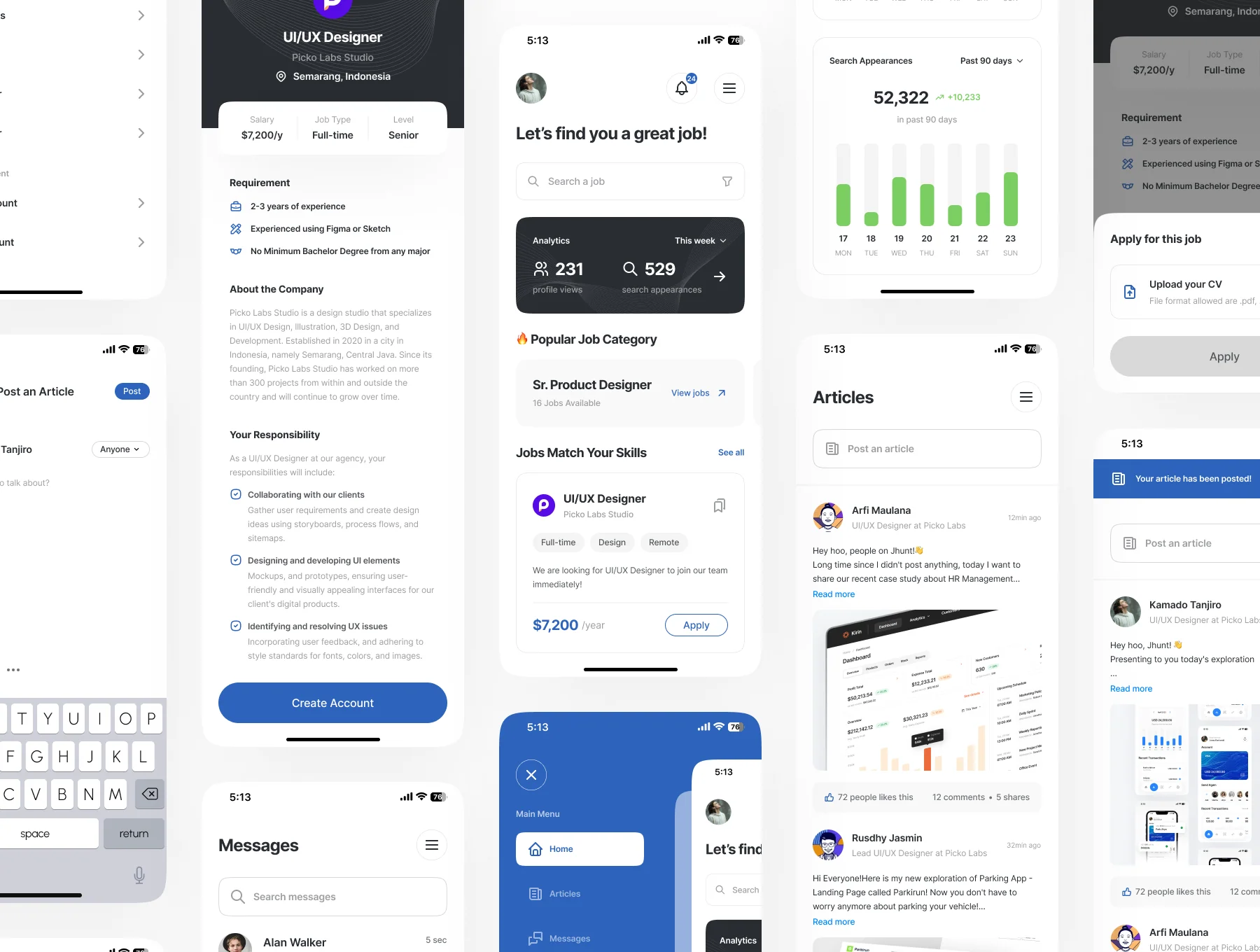 Jhunt - Job Finder Mobile App UI Kit 5