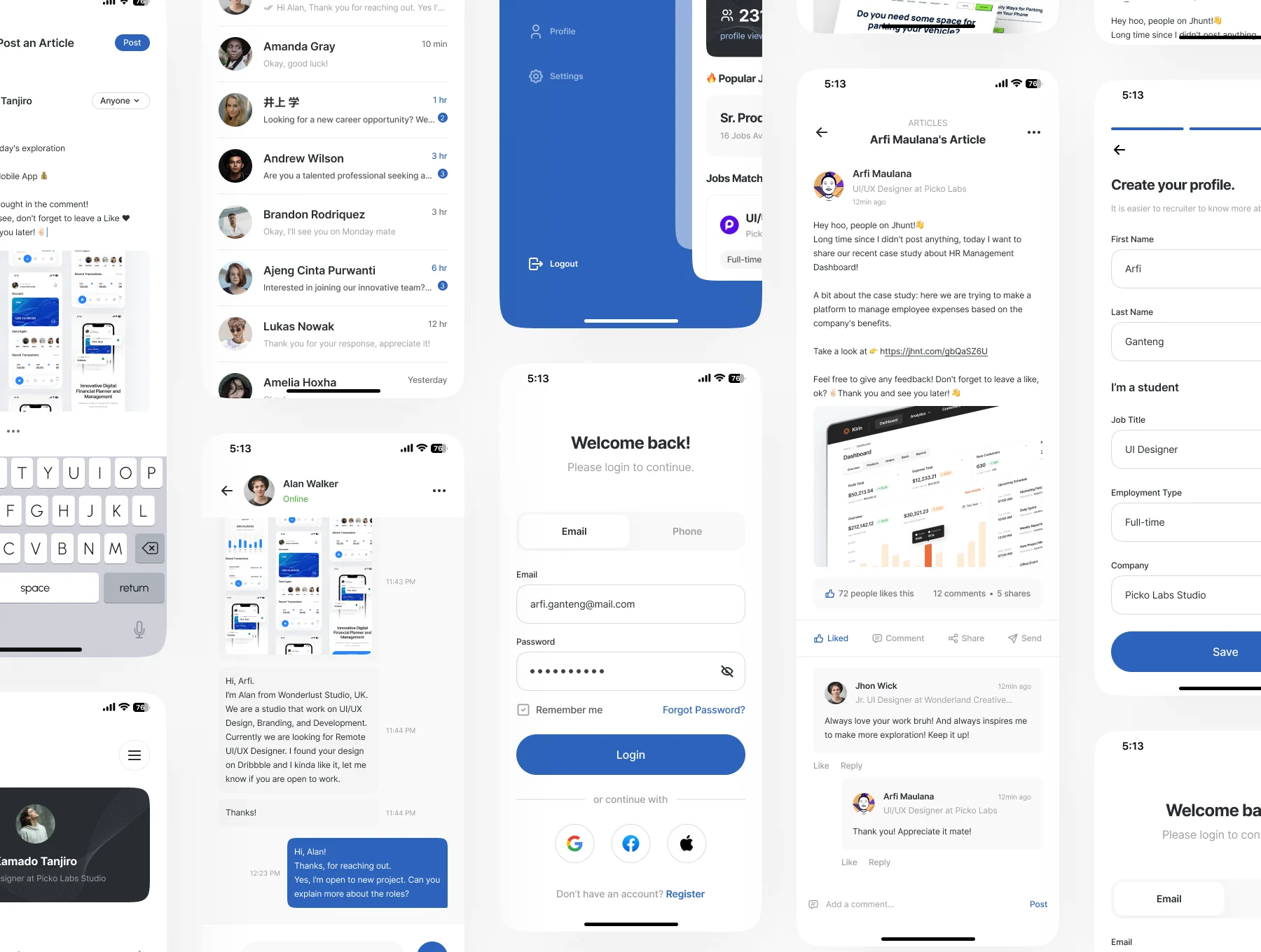 Jhunt - Job Finder Mobile App UI Kit 6