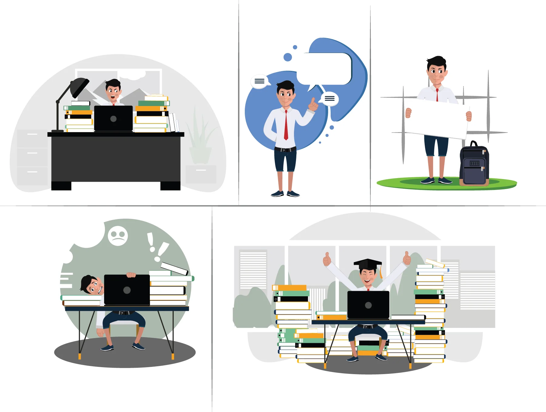 Student Jim Illustrations Pack 3