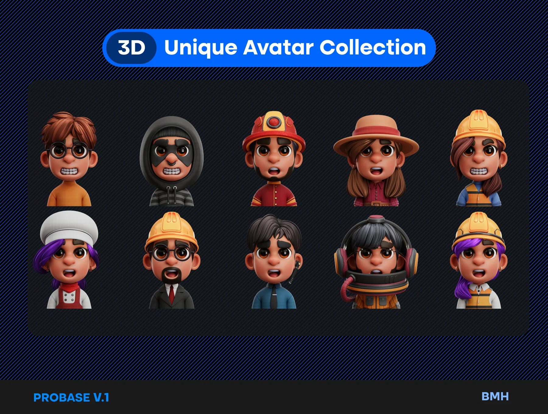 Profession 3D Avatars Illustration 6