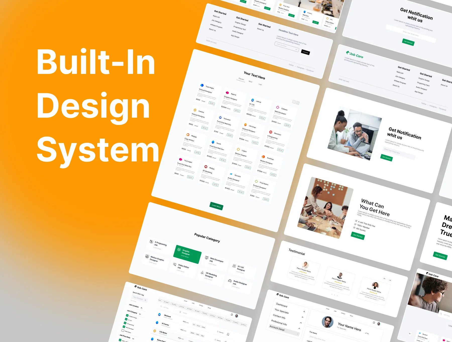 Job Care - Jobs Finder Website UI Kit 3