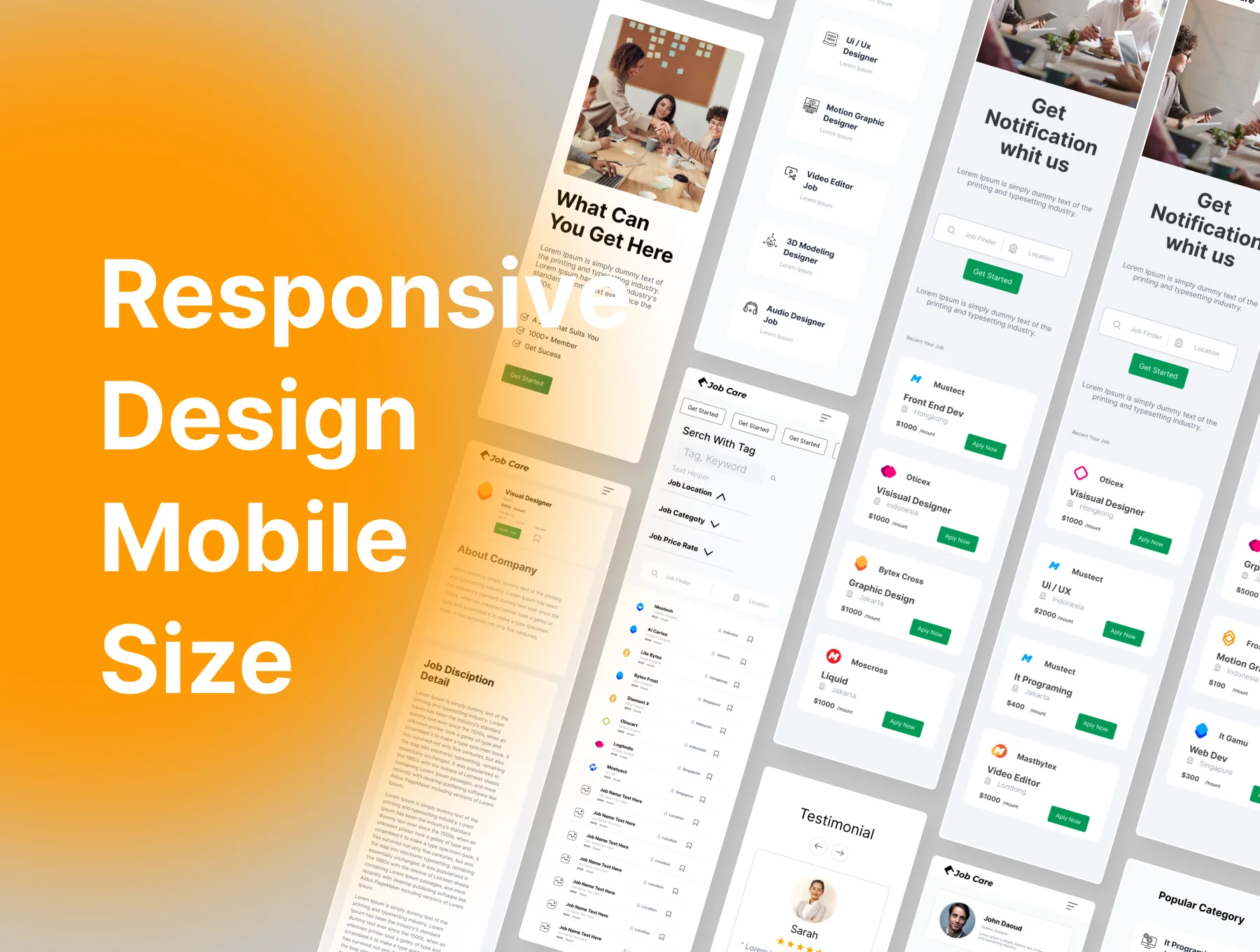 Job Care - Jobs Finder Website UI Kit 4