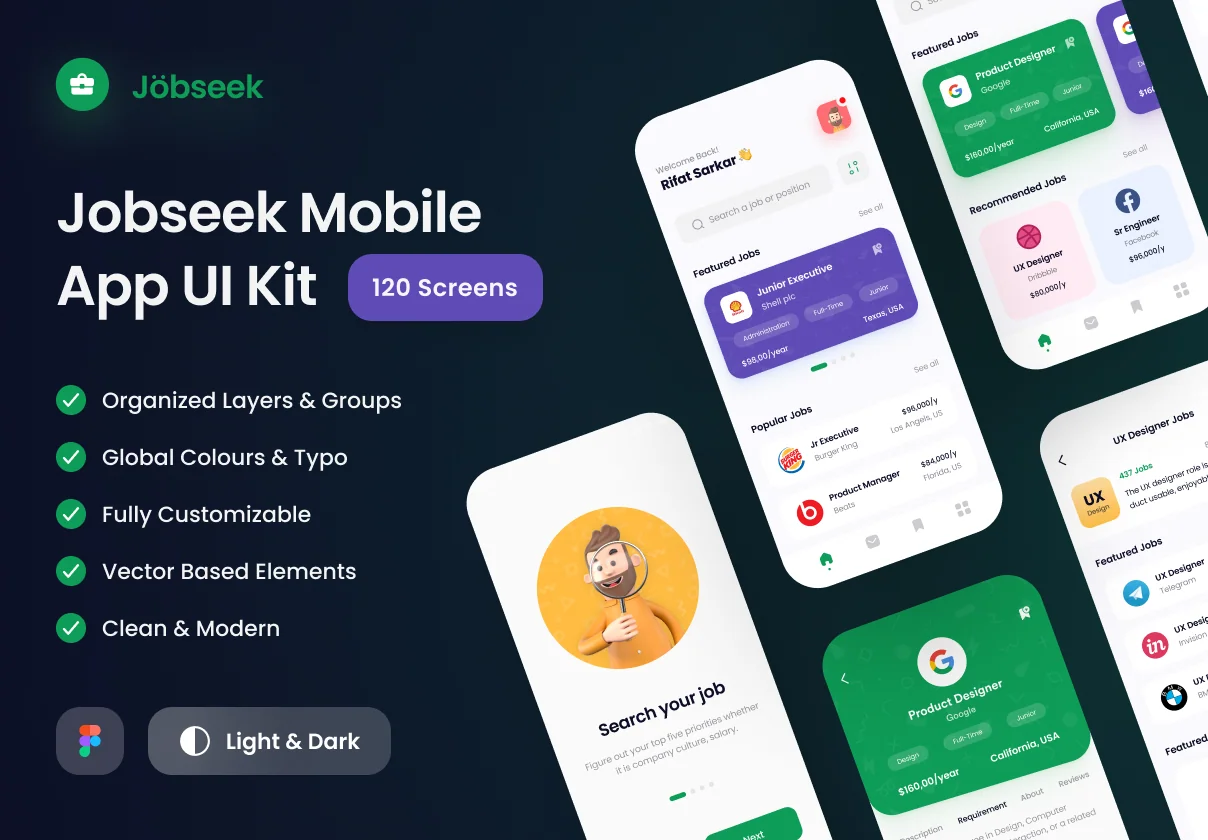Job Finder App UI Kit