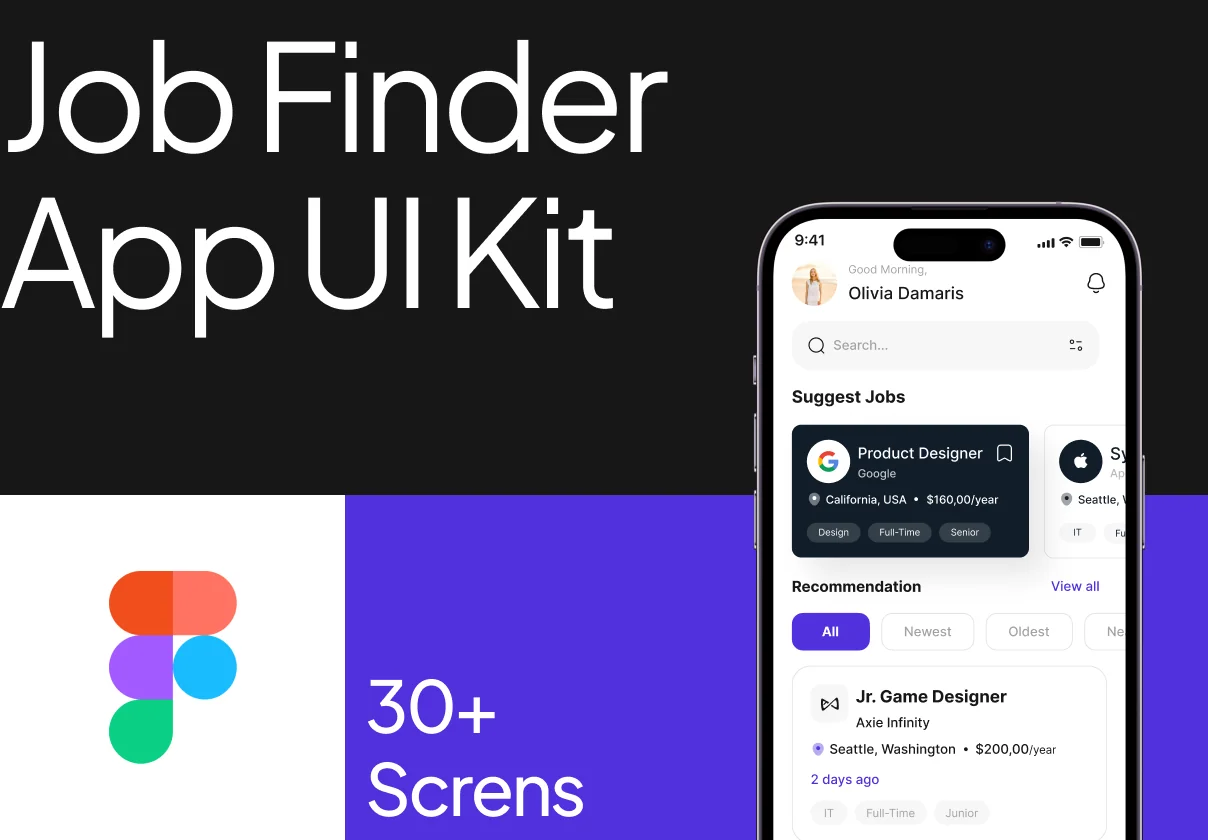 Job Finder App UI Kit V.2