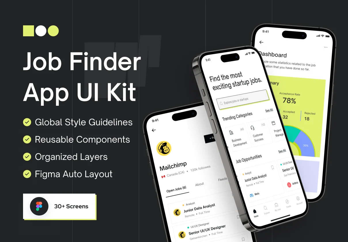 Job Finder App UI Kit